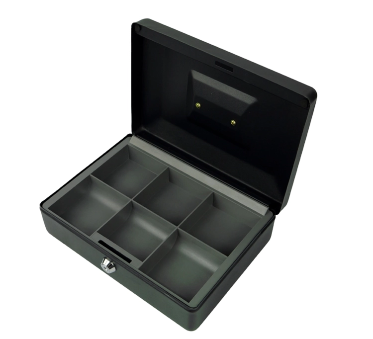 Kasetka do pieniędzy, na 6 nominałów monet, metalowa, zamykana na klucz HD-CB25-6