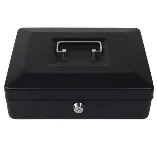 Kasetka na kluczyk do monet, 6 przegródek na bilon, wyciągany wkład, metalowa, kompaktowa skrytka HD-CB25-6