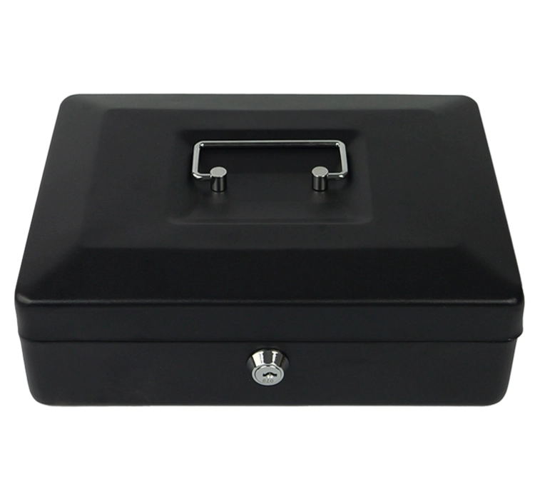 Kasetka na kluczyk do monet, 6 przegródek na bilon, wyciągany wkład, metalowa, kompaktowa skrytka HD-CB25-6