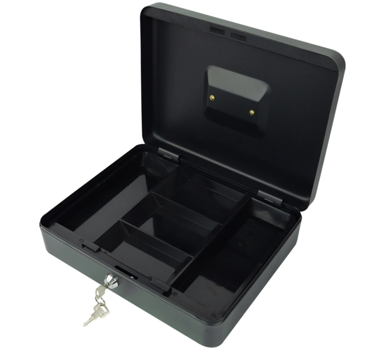 Metalowa kasetka na pieniądze, 2 przegrody na banknoty i 3 na monety, duża HD-CB30-5