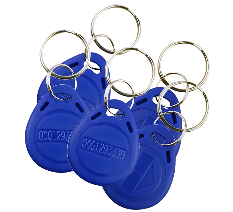 Breloczki RFID 125 kHz UNIQUE, zbliżeniowe, zakodowane, niebieskie HD-RKF07