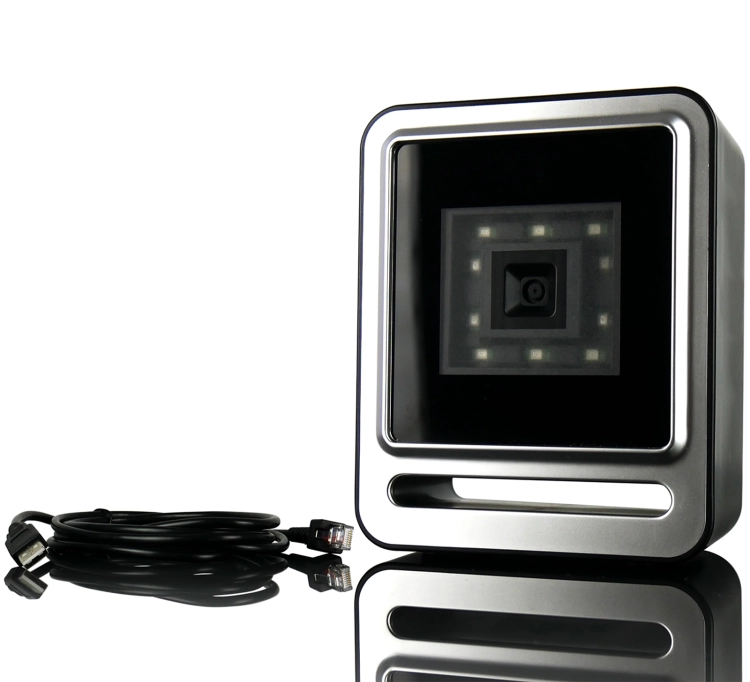 Skaner kodów QR i paskowych, przewodowy, stacjonarny, skanowanie kodu z ekranu LCD HD-S92