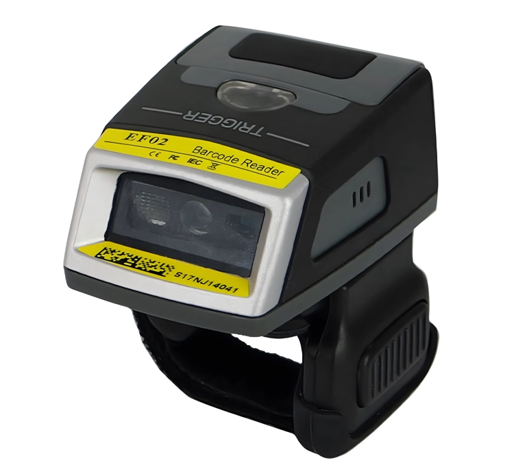 Czytnik QR AZTEC i kodów kreskowych, bezprzewodowy Bluetooth, zakładany na palec HD750R