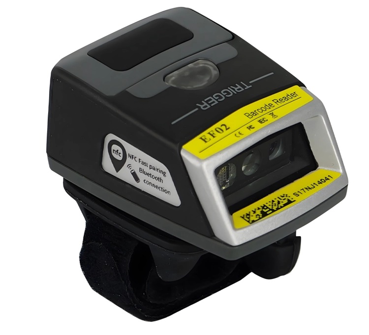 Skaner kodów QR AZTEC i kreskowych, mobilny, pierścieniowy, Bluetooth HD750R