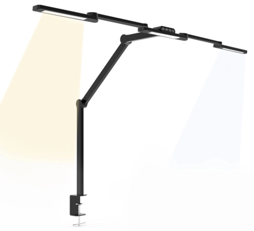 Lampka na biurko LED z regulacją jasności i barwy światła, 1300 lm, kreślarska, designerska lampa LumixDesk-02