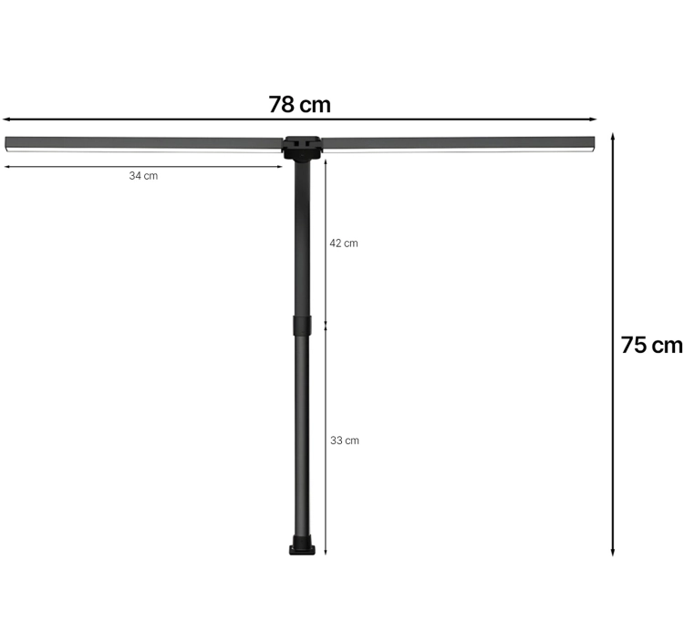 Lampa do biurka, przykręcana śrubą zaciskową do blatu, regulowana jasność, pilot zdalnej obsługi LumixDesk-12