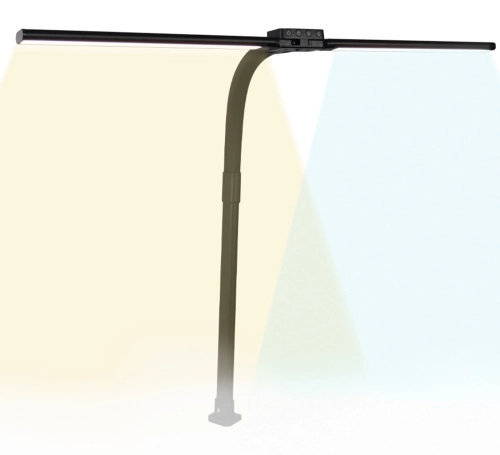 Lampa kreślarska LED na biurko z regulacją jasności, 600 lumenów, montowana na śrubę zaciskową LumixDesk-18