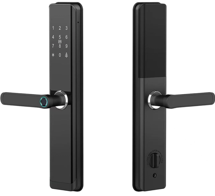 Klamka elektroniczna do drzwi na kartę RFID, odcisk palca i hasło SecureEntry-HL300