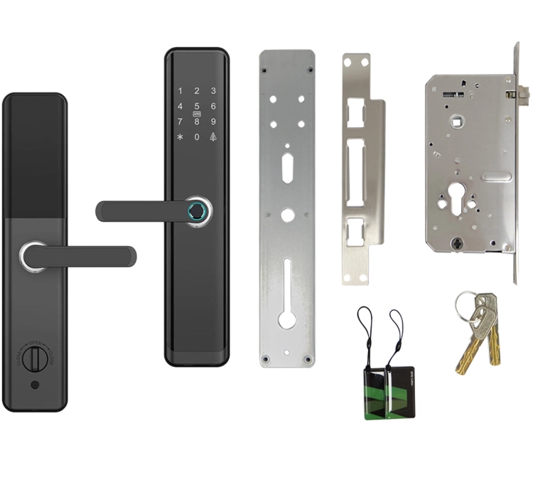 Klamka z zamkiem elektronicznym do drzwi wejściowych, RFID 13,56 mHz SecureEntry-HL300