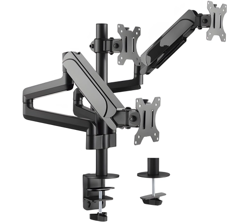 Uchwyt na 3 monitory na biurko, przekątna 17" - 27", standard VESA, waga monitora do 7 kg SolidHand-AS03