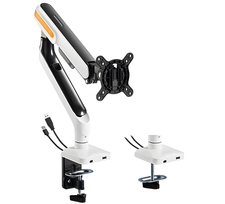 Stojak na monitor biurkowy z 2 wbudowanymi portami USB, przekątna 17"-32", standard VESA SolidHand-ES01U