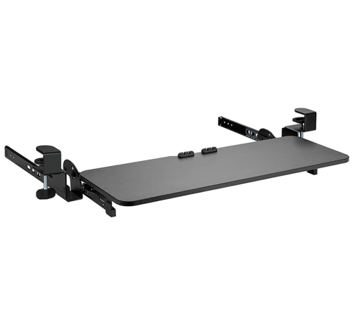 Półka na klawiaturę wysuwana pod biurko na śrubę zaciskową, do 5 kg, regulowana, drewniana SolidHand-KT09S