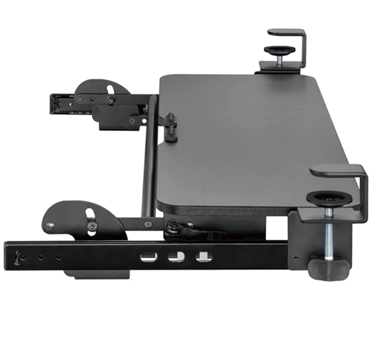 Uchwyt na klawiaturę wysuwany, montowany pod biurkiem śrubą zaciskową SolidHand-KT09S