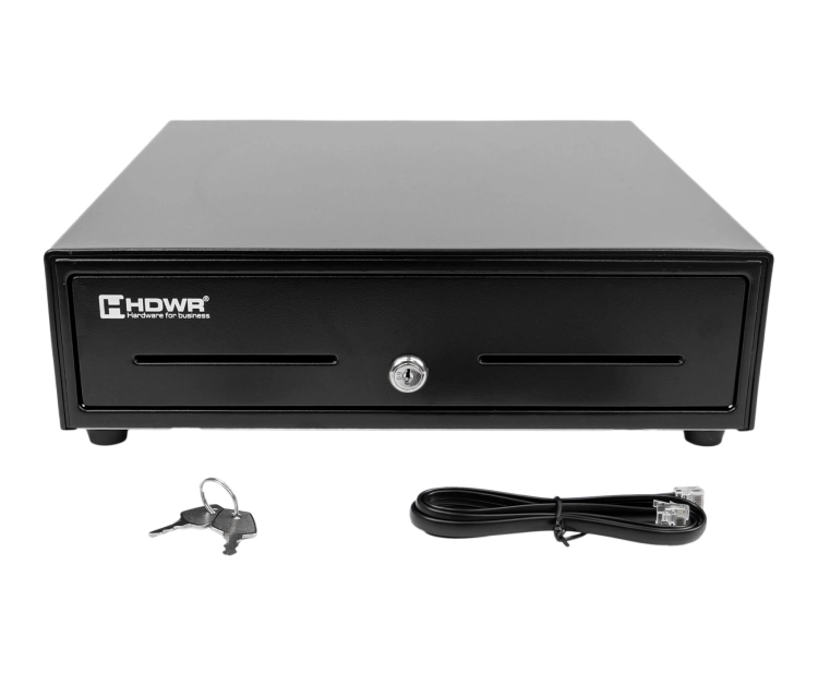 Szuflada podblatowa do kasy fiskalnej, na pieniądze, zamykana na klucz, stalowa HD-KER33