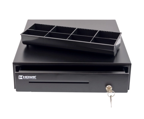 Szuflada na monety i banknoty, zamykana na klucz, stalowa i solidna, 4 i 8 przegród HD-KER35