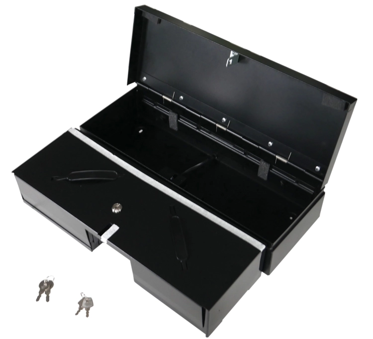 Kasetka na pieniądze z wyjmowanym organizerem, 6 przegród na banknoty i 8 na monety HD-KFT46