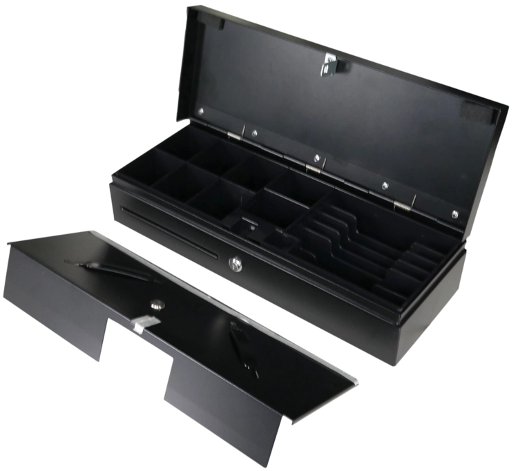 Metalowa kasetka na pieniądze zamykana na kluczyk z wyjmowanym wkładem HD-KFT46