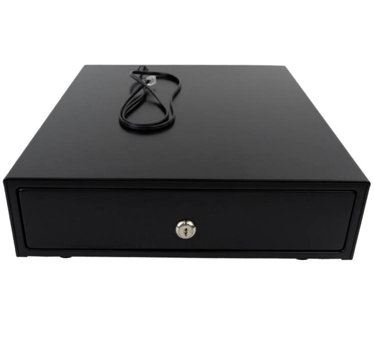 Szuflada do kasy fiskalnej zamykana na klucz, solidna, stalowa, łącznie 7 przegród HD-KS30