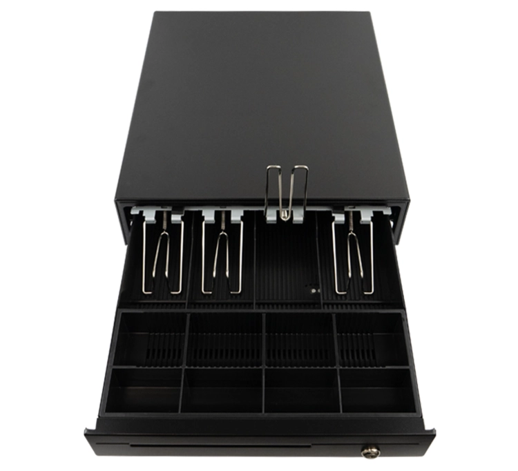 Szuflada na banknoty i monety, stalowa, solidna, zamykana na klucz, organizer z 12 przegrodami HD-KS35