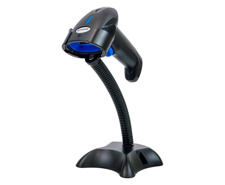 Czytnik kodów paskowych, skaner WIFI, bezprzewodowy z podstawką i wbudowaną pamięcią HD44A