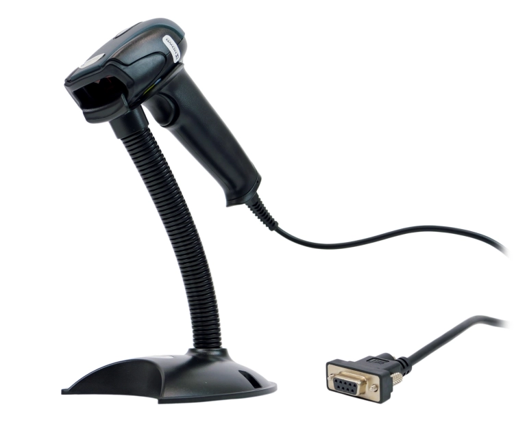 Skaner kodów kreskowych z automatycznym skanowaniem i podstawką, przewód RS232 HD29A
