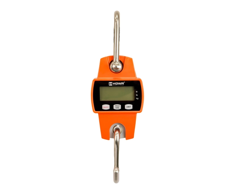 Waga magazynowa hakowa do 300 kg na baterie AAA, kompaktowa z wyświetlaczem LCD, kg, lb wagPRO-H300