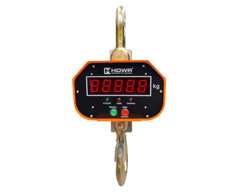 Waga przemysłowa z hakiem do 3t z pilotem zdalnej obsługi, elektroniczna, solidna z wyświetlaczem wagPRO-H3000