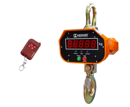 Waga przemysłowa z hakiem do 3t z pilotem zdalnej obsługi, elektroniczna, solidna z wyświetlaczem wagPRO-H3000