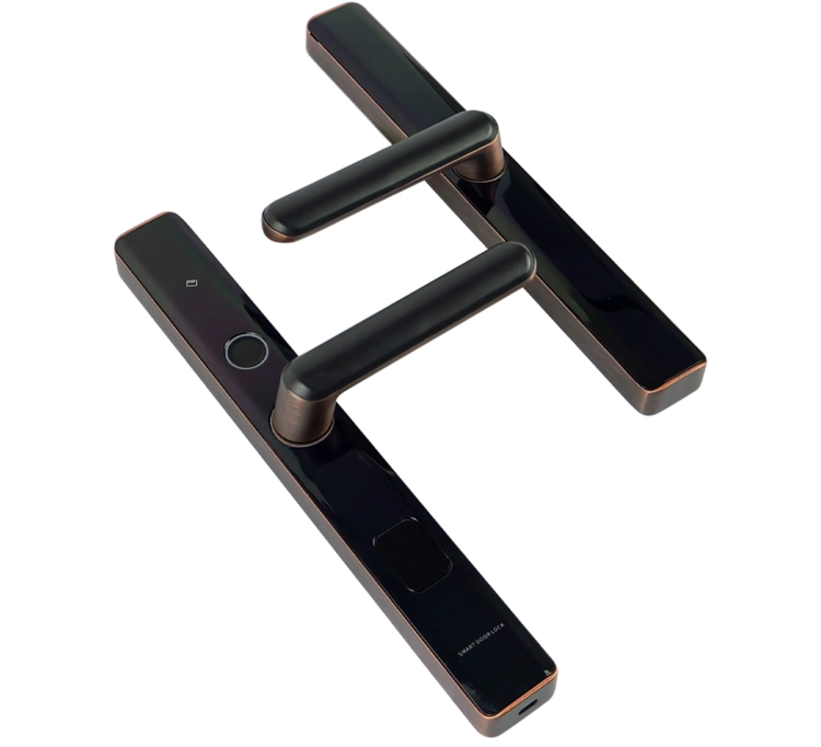 Inteligentny zamek do drzwi z kontrolą dostępu, klamka elektroniczna na kartę RFID, odcisk palca i kod PIN SecureEntry-HL100