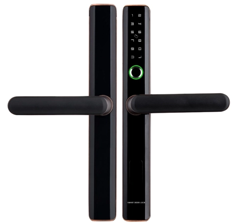 Klamka elektroniczna z kontrolą dostępu na karty RFID, odcisk palca i kod PIN z dotykową klawiatura SecureEntry-HL100