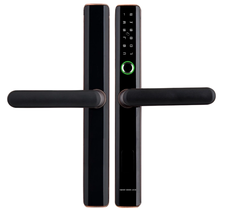 Klamka elektroniczna z kontrolą dostępu na karty RFID, odcisk palca i kod PIN z dotykową klawiatura SecureEntry-HL100