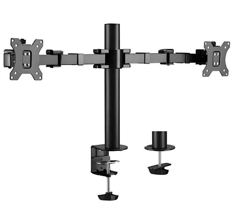 Uchwyt na 2 monitory biurkowy, przekątna 17"-32", standard VESA, waga monitora do 12 kg SolidHand-AM02