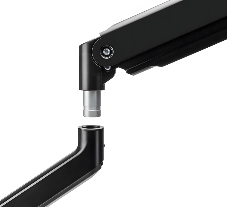 Ramię na 2 monitory z dwoma portami USB w podstawie, na biurko, przekątna 17-32 cale SolidHand-CS02U