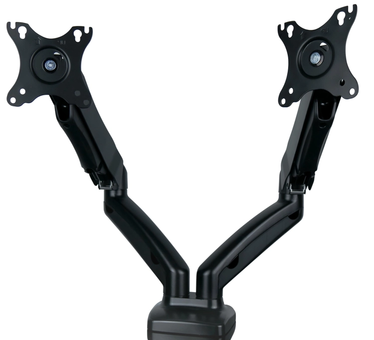 Stojak na 2 monitory, montowany do biurka, przekątna 13-27 cali, regulacja sprężyną gazową SolidHand-SG02