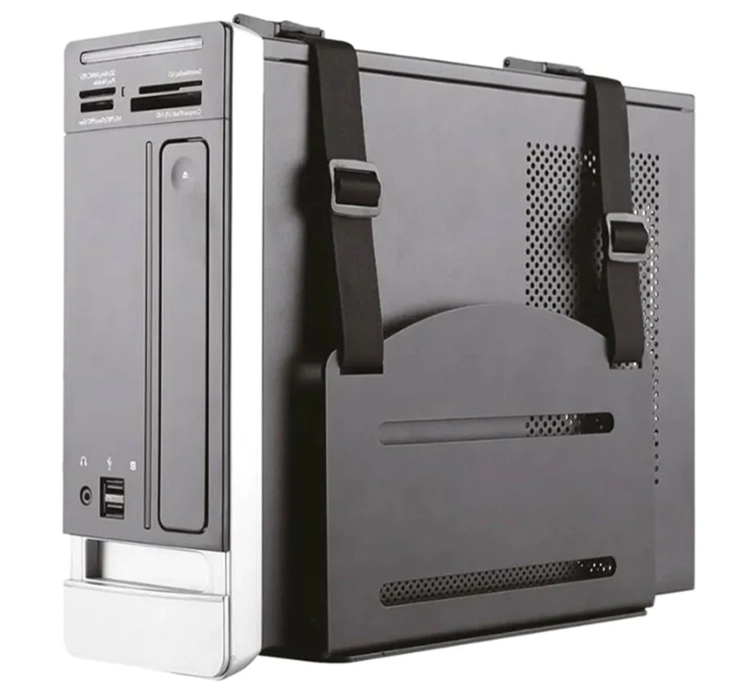 Wieszak do komputera ścienny z regulowanymi pasami i obciążeniem do 10 kg SolidHand-PC02W