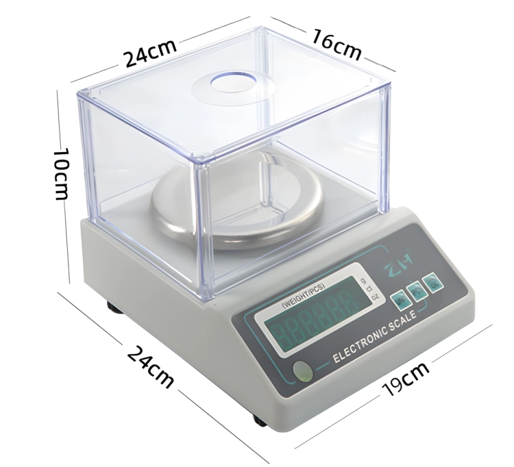 Waga apteczna z pokrywą plastikową do 500 g, precyzyjna, dokładność do 0,01 g wagPRO-A500G