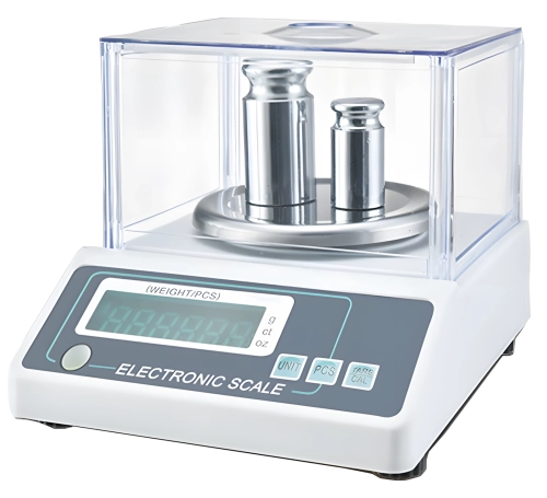 Waga laboratoryjna precyzyjna do 500 g z pokrywą plastikową i wyświetlaczem, dokładność 0,01 g wagPRO-A500G