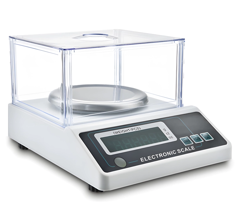 Waga aptekarska gramowa do 500 g z dokładnością 0,01 g, pokrywa plastikowa wagPRO-A500G