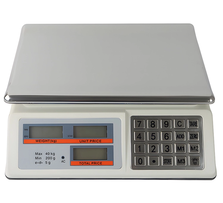 Waga 40 kg sklepowa, elektroniczna z metalową platformą, wyświetlaczami LCD i bezprzewodowym działaniem wagPRO-S40A