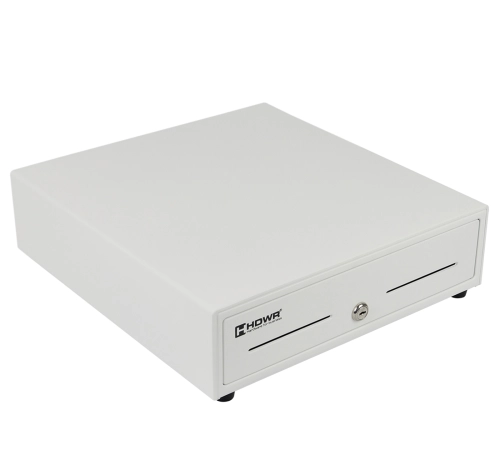 Szuflada na pieniądze z 4 przegrodami na banknoty i 5 na monety, biała HD-KER33W