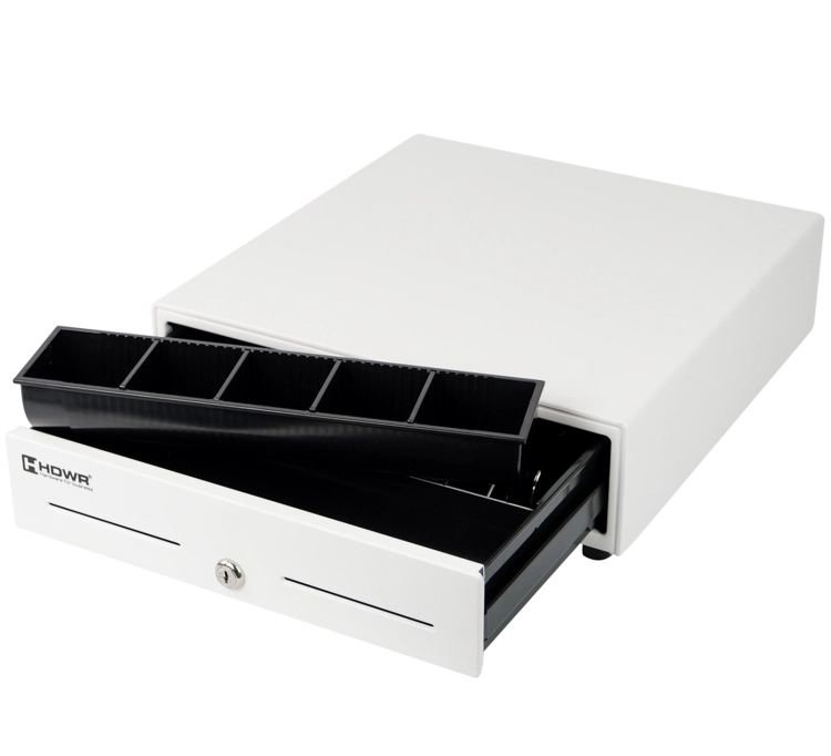 Szuflada na pieniądze z wyjmowanym organizerem, 4 przegrody na banknoty i 5 na bilon, HD-KR33W