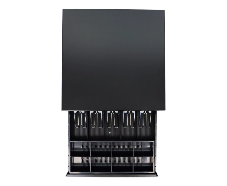 Szuflada podblatowa na pieniądze z 5 przegrodami na banknoty i 8 na monety, 3 sposoby otwarcia, RJ12 HD-KER41