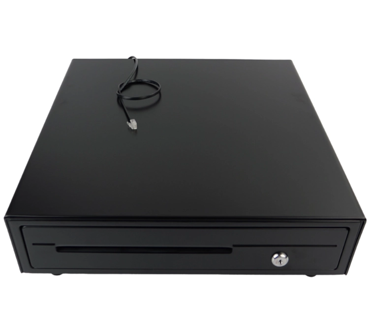 Szuflada na banknoty i monety z przewodem RJ11, otwieranie elektroniczne i na klucz, pojemna HD-KS41