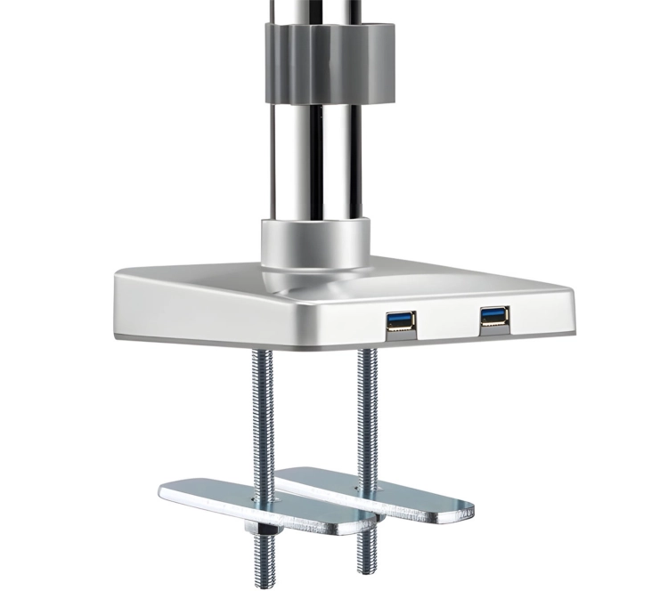 Ramie na 3 monitory biurkowe o przekątnych 17-27 cale, regulowane sprężyną gazową SolidHand-BG03SU