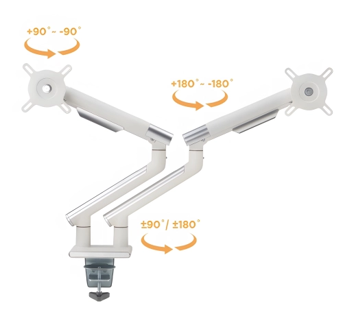 Uchwyt na 2 monitory do biurka z przekątną 17-32 cale i standardem VESA SolidHand-BS02
