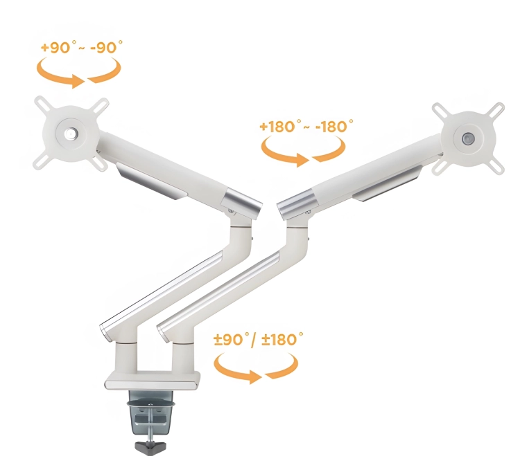 Uchwyt na 2 monitory do biurka z przekątną 17-32 cale i standardem VESA SolidHand-BS02
