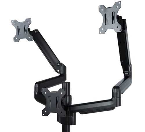 Uchwyt gazowy do monitora na biurko, potrójne ramię 13-27 cali, standard VESA, ekran do 9 kg SolidHand-SG03