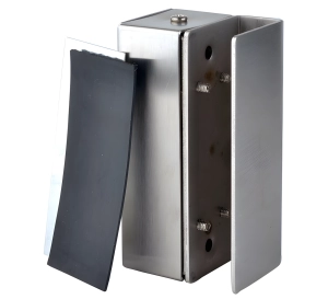 Zaczep do zamka nawierzchniowego elektrycznego z ryglem na drzwi szklane bezramowe%2C 10 15 mm SecureEntry SC20