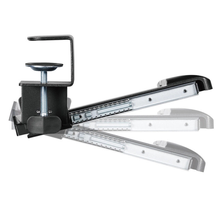 Półka na klawiaturę pod biurko ze schowkiem, wysuwana i regulowana SolidHand-KT08T