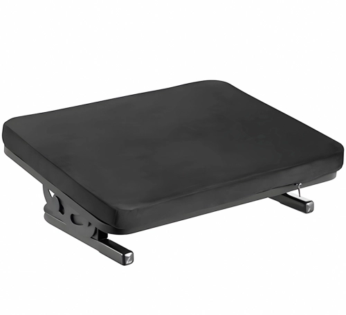 Podnóżek pod nogi regulowany z miękką poduszką, ergonomiczny, obciążenie do 20 kg, czarny FeetFleet-11
